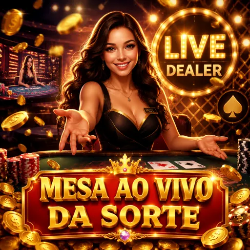 Dealers profissionais em estúdio de cassino ao vivo com mesas de roleta e blackjack iluminadas