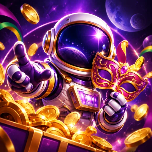 Astronauta em voo no Spaceman com multiplicador em ascensão na tela